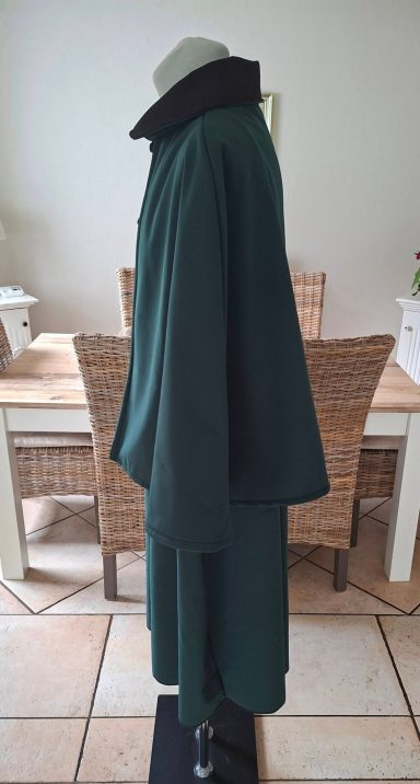 Kutschermantel unisex Softshell dkl.grün