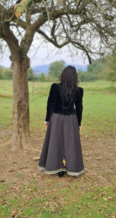 Softshell mit Borte und Reflexpaspel